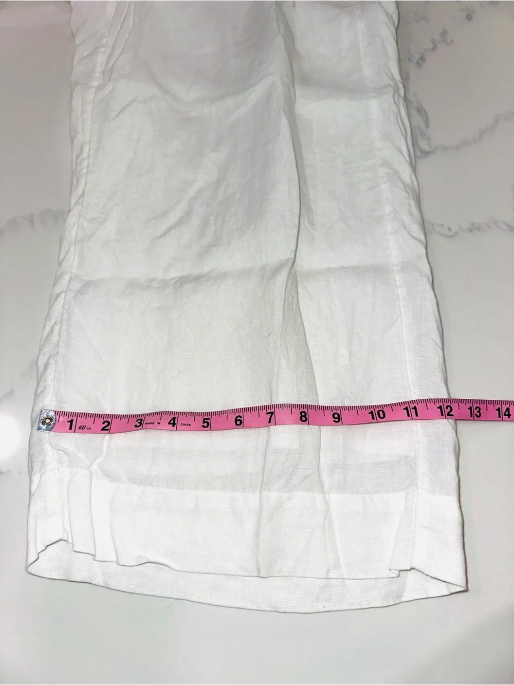 J. CREW SIZE XL~ CRISP WHITE 100% LINEN FULLY LINED PANTS BEACH SUMMER TROUSERS
